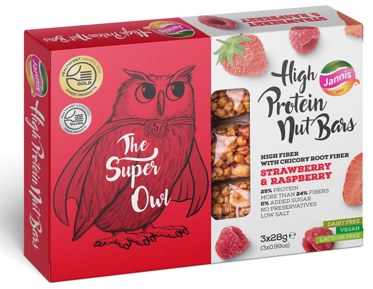 Buy High Protein Nut Bars - Strawberry & Raspberry Online