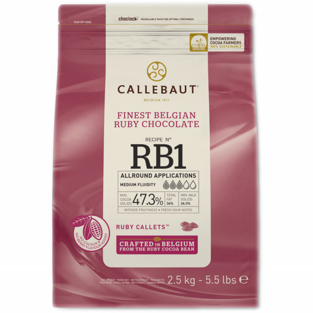 Buy Callebaut RB1 Belgian Ruby Chocolate Callets